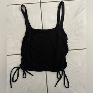 Black Scrunch Tank Top | Size M